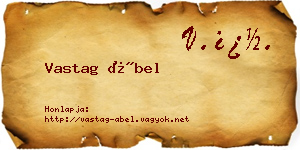 Vastag Ábel névjegykártya